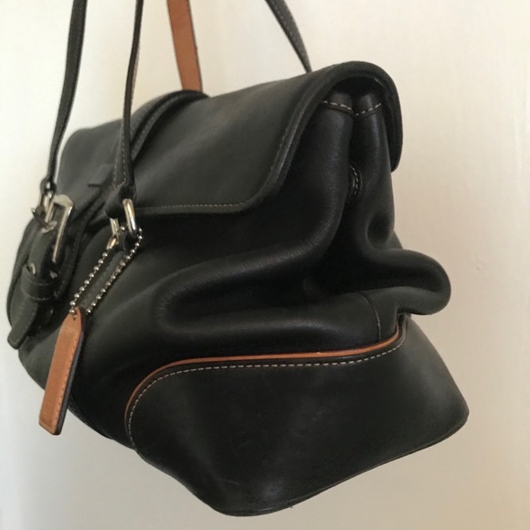 Coach Hampton Satchel Black Leather Purse 9268 - Picture 3 of 7